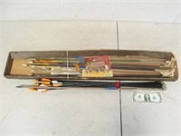 Lot of Archery Arrows - Many Metal Tipped