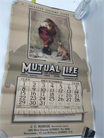 1940 Mutual Life calendar Waterloo