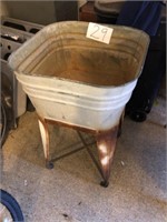 Vintage Wash Tub and Rolling Stand