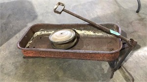 Vintage metal wagon, missing wheels
