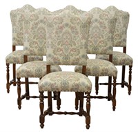 (6) FRENCH LOUIS XIII STYLE HIGHBACK DINING CHAIRS