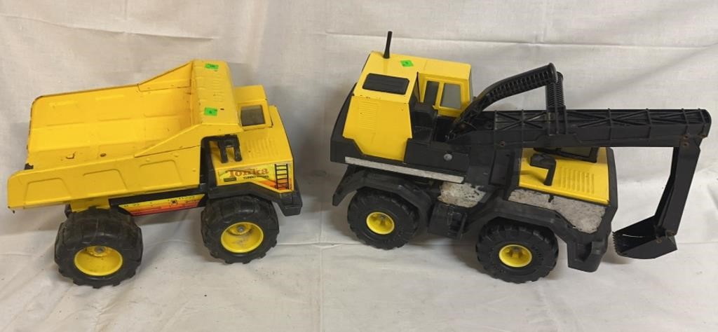 2 Metal/ Plastic 16” Tonka Trucks