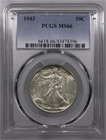 1943-P Walking Liberty Half Dollar PCGS MS66