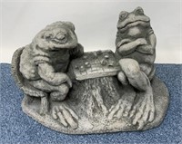 Garden Decor, Frogs Playing Chess