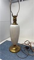 1940s Ceramic and Brass Lamp
