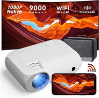 NEW $160 4K WiFi Projector Bluetoooth w/Case