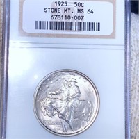 1925 Stone Mountain Half Dollar NGC - MS64