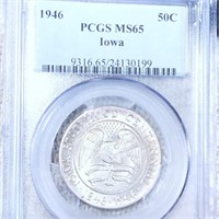 1946 Iowa Half Dollar PCGS - MS65