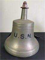 U. S. N. Navy Ship Bell with Clapper & Acorn Nut