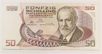 Austrian 1986 50 Shilling Bank Note