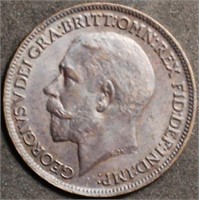 Great Britain George V Farthing 1914