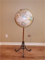 Vintage World Globe On Stand