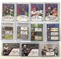 11  Tom Brady Iconic Ink football cards with