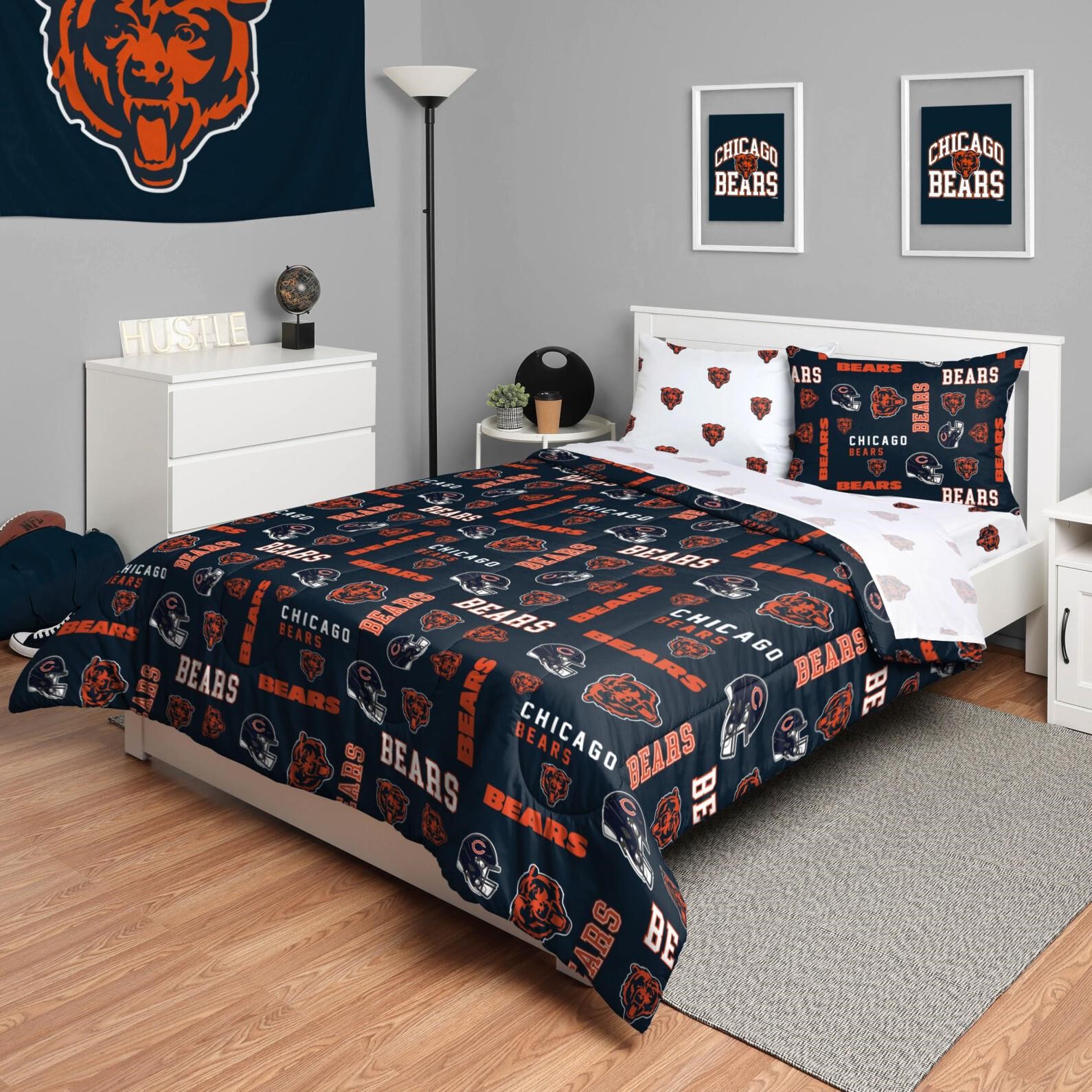 Chicago Bears NFL 5 Piece FULL Bed Set