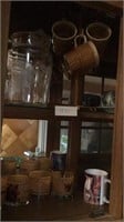 Glass Pitcher, hunting lodge glasses, coffee mugs