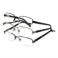 3.00 Mag. Foster Grant Semi-Rimless Glasses  3-pk