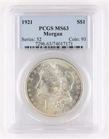 1921 US MORGAN SILVER $1 DOLLAR COIN