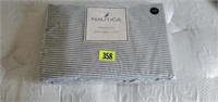 NEW Nautica Oxford striped fitted sheet