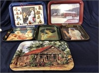 SERVING TRAYS, LOT OF (6) COCA-COLA ASSORTED