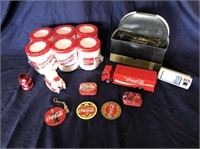 LOT COCA-COLA ITEMS, INCLUDING COOL-CUPS, HAT,