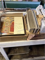 2 boxes of antique akbums