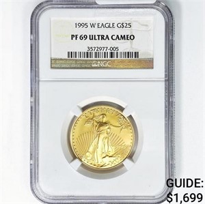 1995-W $25 1/2oz. American Gold Eagle NGC PF69 UC