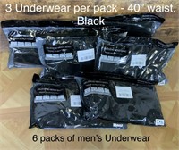 6 (3 Packs) of Mens Underwear (40" waist)