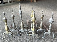 (7) Andirons 22” Tall and Smaller