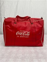 Vtg Coca-Cola Tote Vinyl Cooler Zipper Bag