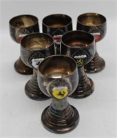 Set of 6 Silver plated Miniature Goblets (6pcs)