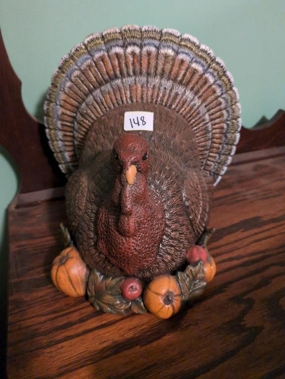 Heavy ceramic turkey 11in tall