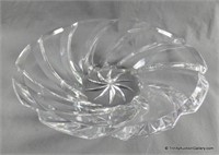 Large Swirl Pattern Heavy Leaded Crystal Bowl