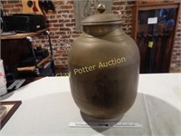 Large Brass Urn Pot with Lid