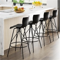 Awonde Black Bar Stools Set of 4  30 Black