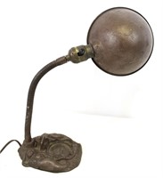 1920s Mermaid Gooseneck Metal Lamp
