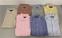7 Ralph Lauren Men’s Button Up Shirts Size Large