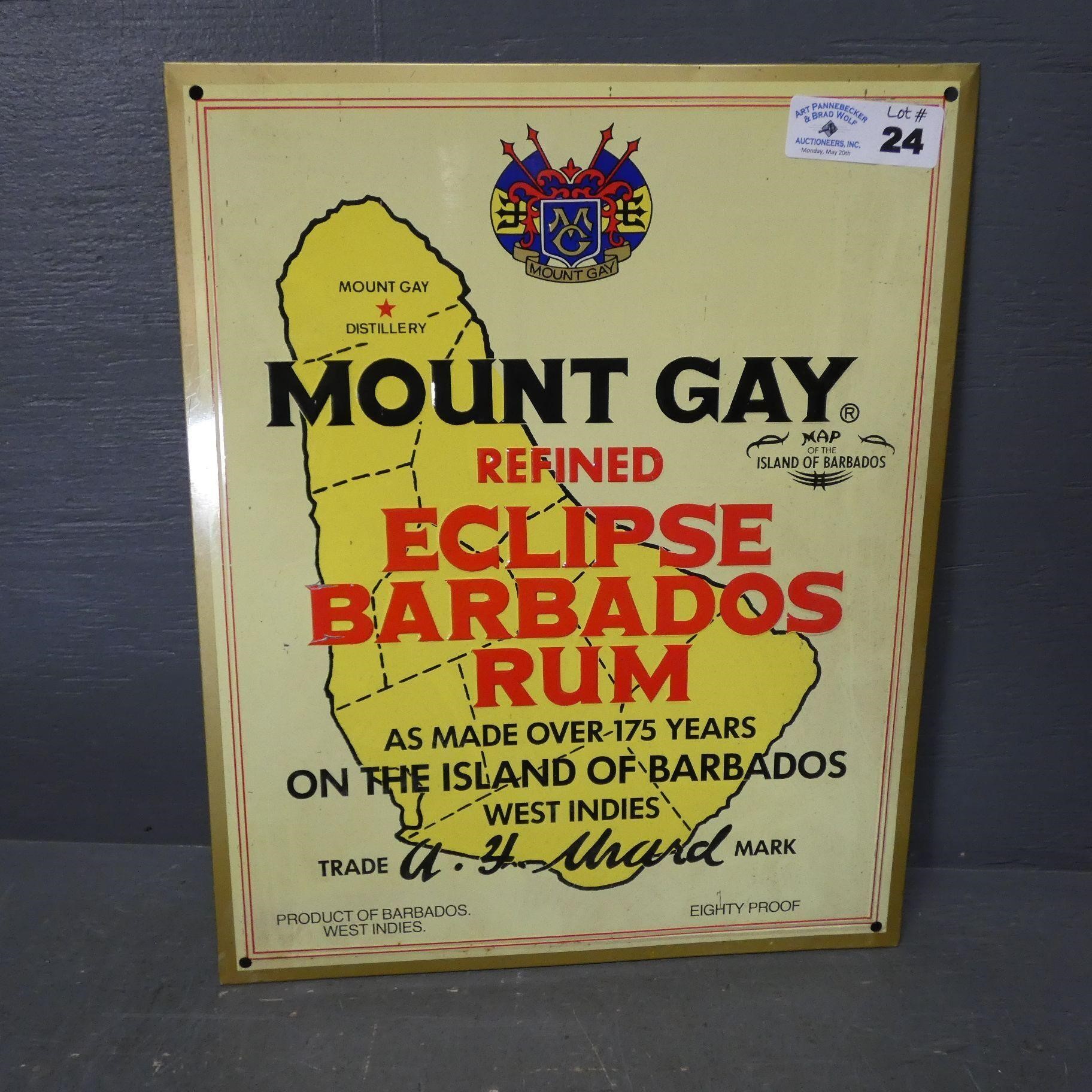 Mount Gay Rum Tin Adv Sign