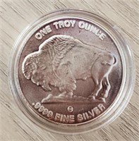 1 oz Silver Buffalo/Indian Brave Round (BU)