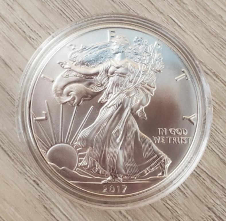 1 oz 2017 Silver Eagle Dollar (BU)