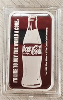 1 oz Silver Coca-Cola Bar (BU)