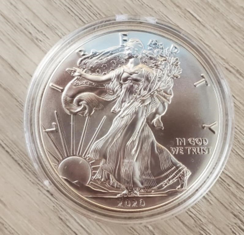 1 oz 2020 Silver Eagle Dollar (BU)