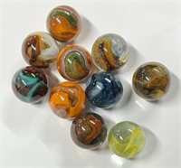 10 McCullough Swirl Marbles