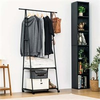 Clothes Rack on Wheels  Stainless Steel Rolling Ga
