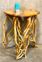 Handmade Wood Branch Heart Table