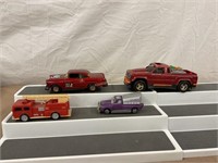 Misc toy cars, firetruck, hot rods