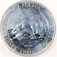 2013 Silver 1 1/2oz Polar Bear