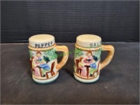 Vintage Beer Stein Salt & Pepper Shakers