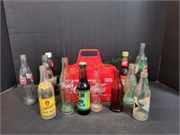 32oz Coca-Cola Caddy w/ (12) Vintage Bottles