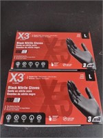 Large Black Nitrile Gloves