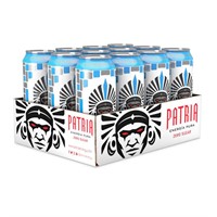 CASE OF 12 PATRIA ENERGY DRINK Blue Raspberry Pin